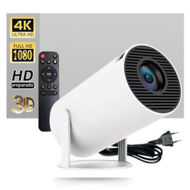 Imagem de Mini Projetor Portátil HY300 Com 60 polegadas Tela Support Full HD 4K Android 13 Wi-Fi 6 Bluetooth 5.1 160 ANSI Lumens Ajuste Automático Trapézio Suporte Giratório 180° Leve para Quarto/Sala/Externas