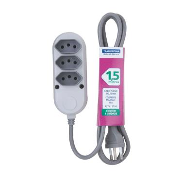 Imagem de Extensao 3 Tom. 2P+T 10A/250V 1,5M