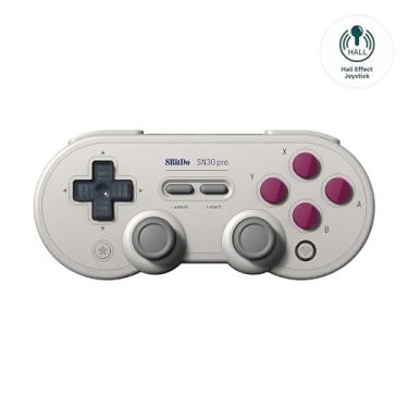 Imagem de AKNES 8Bitdo SN30 Pro Bluetooth Controller, Hall Effect Joystick Update, Gaming Controller Compatible with Apple, Switch, Windows, Steam Deck, Android and Raspberry Pi - G Classic Edition