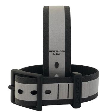 Imagem de BERTUCCI Pulseira de relógio Tridura Ultra-Duty durável, 22 mm - preto refleto