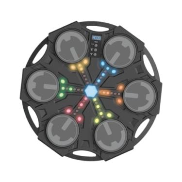 Imagem de IEUDNS Máquina de boxe inteligente, alvo de parede, resposta de treinamento, alvo de parede, máquina de almofada de socos doméstica para treino de, Preto