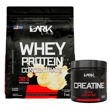 Imagem de Whey Concentrado 1kg e Creatina Pura 300g Dark Lab-Unissex