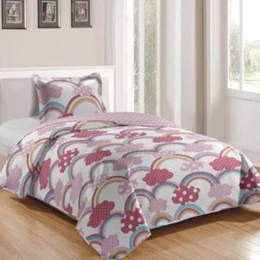 Imagem de Kit Cobre Leito Colcha Magic Solteiro Infantil 2 Peças Microfibra 180 Fios - Nuvem - 100% Poliéster