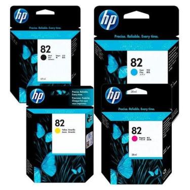 Imagem de Cartucho Hp 82 Kit 4 Cores
