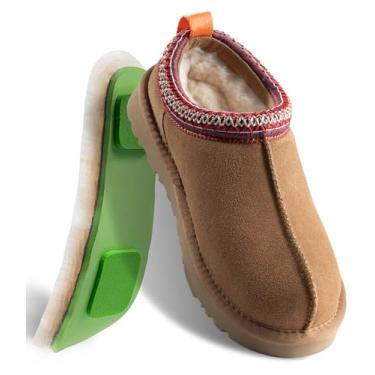 Imagem de Mel&Syd Pantufas Femininas 100% Pele De Carneiro Australiana - Pantufas Femininas De Lã De Carneiro Verdadeira - Pantufas De Espuma Viscoelástica Aprimoradas - Pantufas Antiderrapantes Para Inverno