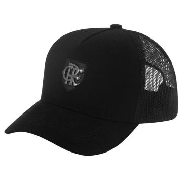 Imagem de Boné Flamengo Aba Curva SuperCap Trucker - Preto-Unissex