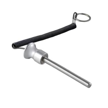 Imagem de YIJU Pino para pilha de pesos com trava rápida por corda, ideal para academias em garagens e ambientes internos, de universidades, Argent