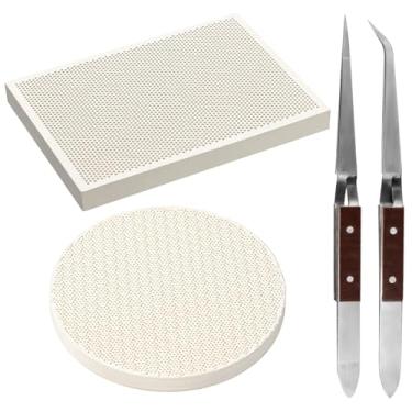 Imagem de Tijolos cerâmicos de isolamento térmico, blocos de quartzo de alta temperatura para fornos de pizza, forjas e lareiras