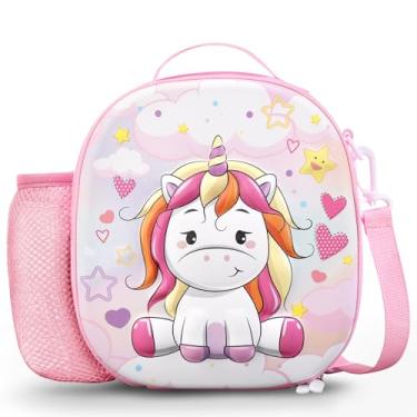 Imagem de HAWEEK Lancheira infantil isolada com alça de ombro ajustável, à prova d'água, reutilizável, para meninas, meninos, lavável, macia, térmica para lanche para piquenique escolar e creche infantil