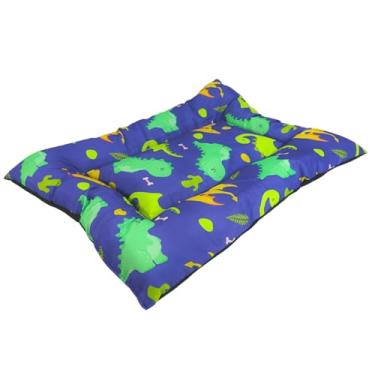 Imagem de Cama Pet Luxo, Almofada para Cães e Gatos, Poliéster com Estampas de Corações, 50x70 cm, Lavável na Máquina, Enchimento em Fibra Siliconada, Rosa (Azul Escuro)