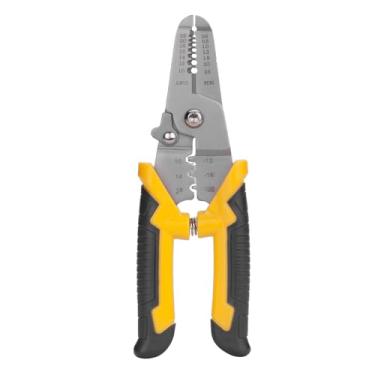 Imagem de Alicate de crimpagem de descascador de fios, ferramenta de crimpagem multifuncional de aço de alto carbono de 17 cm com alças termoplásticas antiderrapantes confortáveis, para fio de cobre/alumínio ≤