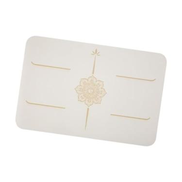 Imagem de Deevoka Tapete de ioga pequeno com apoio para os joelhos, almofada antiderrapante para exercícios no chão, para homens e mulheres, camping, Bege