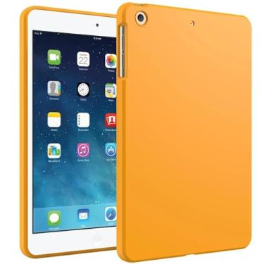 Imagem de ULXITEYU Capa para iPad 7,9 polegadas Mini 3ª, 2ª, 1ª geração (modelo antigo), fina e leve, macia, à prova de choque, capa traseira fina para tablet, laranja-amarela