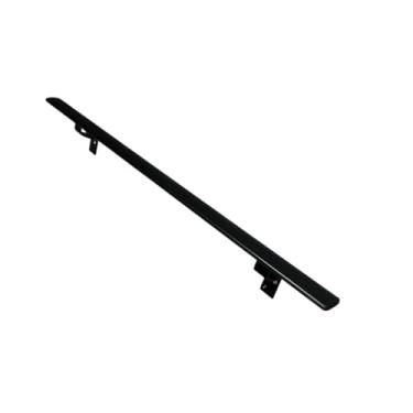 Imagem de Corrimão Chato 2,50 Metros Em Alumínio Preto Parede(Preto)