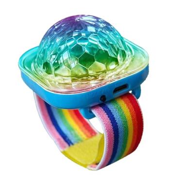 Imagem de Pulseiras iluminadas para adultos – Pulseira de bola de discoteca – Pulseira portátil usável com carregamento USB, lâmpada de LED com para quarto, , danceteria, Refer to description, ABS