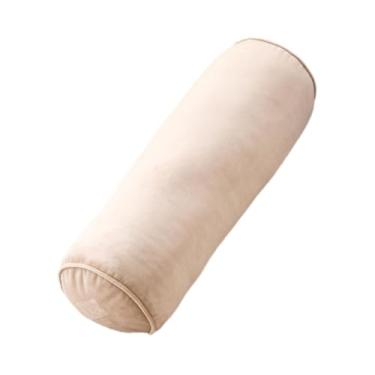 Imagem de Ysyqkn Almofada cilíndrica de apoio para o pescoço, coluna, tornozelo e costas, ideal para viagens, Cáqui