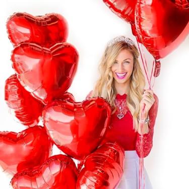 Imagem de Kit Festa Premium, 129 Balões Coloridos de Látex para Decoração, Arco de Balões com Confete, Inclui Bomba de Ar, Fita e Cola, Ideal para Aniversários e Eventos (50 Balões Vermelhos de 18")