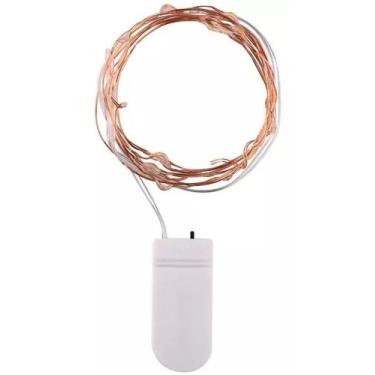 Imagem de Fio Luz Led Cordão 2M 20 Leds Cobre Fita Decoração Frio - Amor Lindo