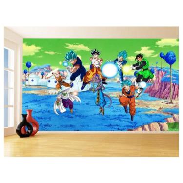 Imagem de Papel De Parede Dragon Ball Goku Vegeta Anime 3,5M Dbz398 - Você Decor