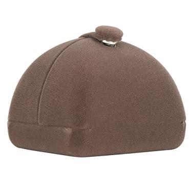 Imagem de Caixa de joias de veludo, anel elegante, caixa de presente, brinco, pingente, armazenamento portátil de joias para propostas de casamento, exibição de loja de presentes, veludo ([Flanela de alta