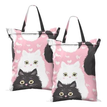 Imagem de SEHANY 2 peças de sacos grandes de lavanderia com alça, à prova d'água, bolsa de roupa para viagem e natação