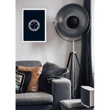 Imagem de Quadro Cruzeiro Sempre com Vidro e Moldura Branca Tam:A4 - Spark Loja