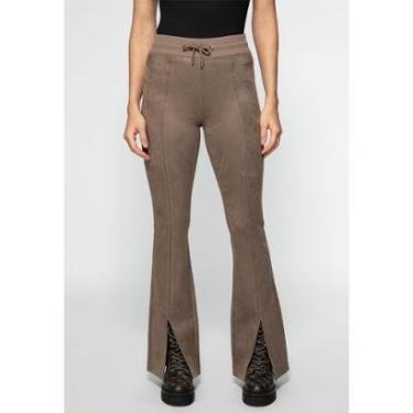 Imagem de Calça Suede Eco Fenda Bege-Feminino