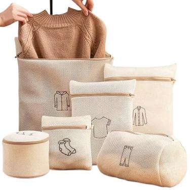 Imagem de Saco de roupa lava espessa anti-deformação Protetor Lingerie Roupa Íntima(Kit 6-3 uni)