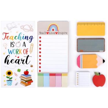 Imagem de Bluckincle Presentes para professores, notas adesivas para professores, meias de Natal abaixo de 10 dólares, ofertas de professores, suprimentos para escola, escritório, sala de aula, agradecimento