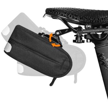 Imagem de TRORLA Bolsa de assento para bicicleta de estrada – Pacote de selim de ciclismo impermeável de 0,3L com liberação rápida, design minimalista para itens essenciais de ciclismo, preta