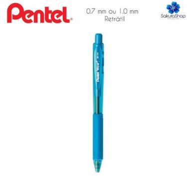 Imagem de Caneta Esferográfica PENTEL Wow Retrátil RT, 1.0 mm Azul Céu