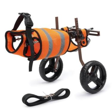 Imagem de Cadeira de Rodas para Animais de Estimação Pet Care Dog Wheelchair Scooter, Liga de Alumínio Ajustável para Cachorrinho, Cadeira de Rodas para Pernas Traseiras 2 Rodas Pet Doggy Cadeiras de Rodas