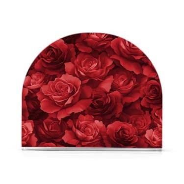 Imagem de xigua Porta-guardanapos vermelho rosa grande para mesas – Porta-guardanapos para cozinha, porta-guardanapos de mesa, porta-guardanapos de coquetel, porta-guardanapos de papel326
