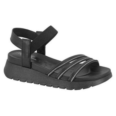 Imagem de Sandália Papete Feminina Modare Strass Tira Pronta Elástico Tendência Ultraconforto-Feminino