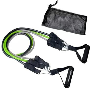 Imagem de Kit de Elásticos Extensores com 3 Resistências - Leve (Verde), Médio (Cinza) e Forte (Preto)