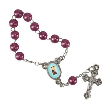 Imagem de Mini Terço de Santo Antônio Infantil - SJO, Rosa