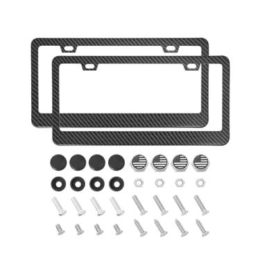 Imagem de HIBEYO Moldura para placa de carro Nissan Pacote com 2 - Ajuste personalizado para Altima, Rogue, Sentra, Murano, Maxima, 30,5 x 15,2 cm Capa de placa de metal frontal e traseira com impressões
