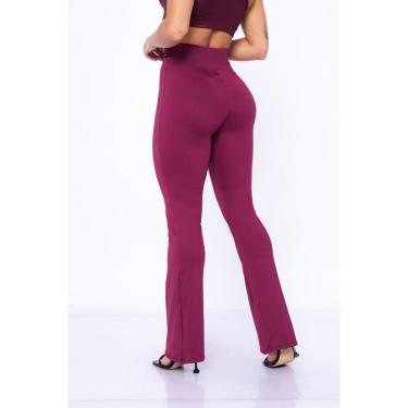 Imagem de Calça Flare Bailarina suplex boca De Sino cintura Alta WOLFOX-Feminino