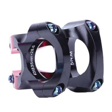 Imagem de Mesa ultraleve para MTB, guidão de 35 mm, usinagem CNC, inclinação de 0 graus, suporte para bicicleta, espiga de 31,8 mm e 28,6 mm. Peças para mountain bike.(Black and Red)