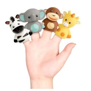 Imagem de Brinquedo de Banho Dedoches Baby Teatro de Dedos Amiguinhos da Selva B