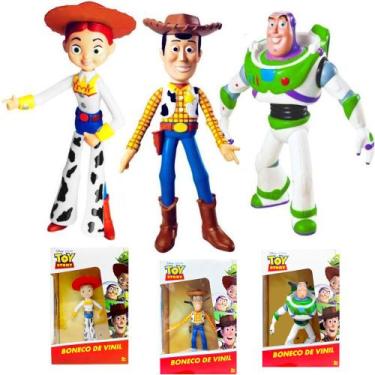Imagem de Coleção Toy Story com Woody Buzz e Jessie 18Ccm Vinil Premium - Líder 