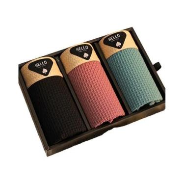 Imagem de Shorts Boxer De Malha De Seda Gelada Para Homens 3 Peças Sexy Fino U C