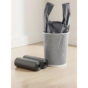 Imagem de Saco de lixo de 4 galões com alça, sacos de lixo, cesto de lixo para banheiro, quarto, escritório, cozinha, 60 peças