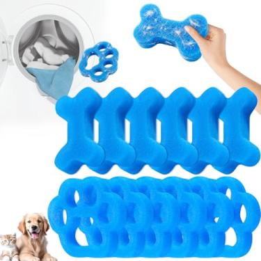 Imagem de LemonRoad 12 peças de removedor de pelos de animais de estimação para lavanderia, reutilizável, apanhador de pelos de animais de estimação, para cães, gatos, máquina de lavar e secar pelos, para roupa