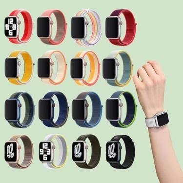 Imagem de Pulseiras de substituição para relógio inteligente, trançadas ajustáveis para Apple Watch, 38 mm, 40 mm, 41 mm, 42 mm, 44 mm, 45 mm, 46 mm, 49 mm