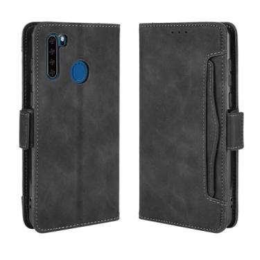 Imagem de Capa para Blackview A80 PRO,Retro magnético Flip Case,Design de carteira de couro PU com slots de cartão removíveis -Black