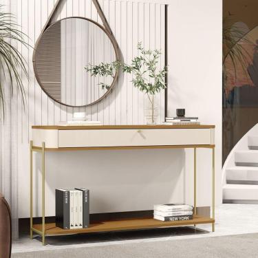 Imagem de Buffet Aparador Tucupi Off White Com Nature Pe Dourado - Moveis Jb