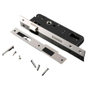 Imagem de Conjunto de trava de encaixe de cilindro de liga de alumínio fechadura de encaixe de alta segurança para portas comerciais, portas de loja, portas deslizantes, portas interiores e uso residencial com