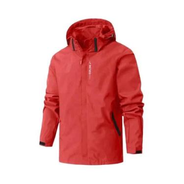 Imagem de Jaqueta Masculina Impermeável Com Capuz Leve E À Prova De Vento Para C