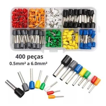 Imagem de Caixa com 400 Pçs - Terminais Elétricos Ilhós Tubular 0,5mm ~ 6mm² - N